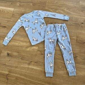 Carter's Light Blue Poodle Velour Pajama Set
